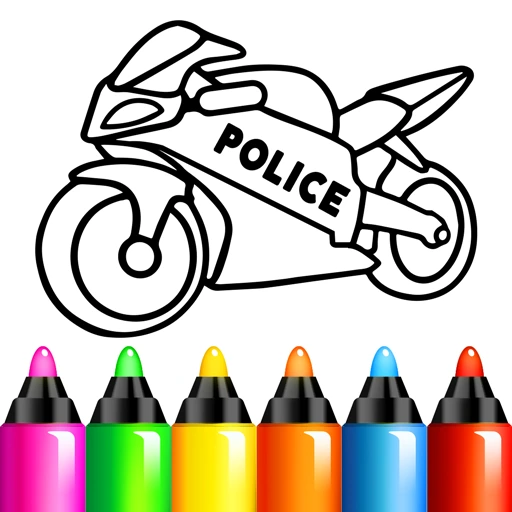 Game icon for Kids Coloring Pages For Boys by Piggy Panda Inc